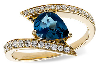 A283-74036: LDS RG 1.04 LONDON BLUE TOPAZ 1.28 TGW (8x6MM)