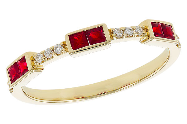 A283-77645: LDS WED RG .34 RUBY .41 TGW