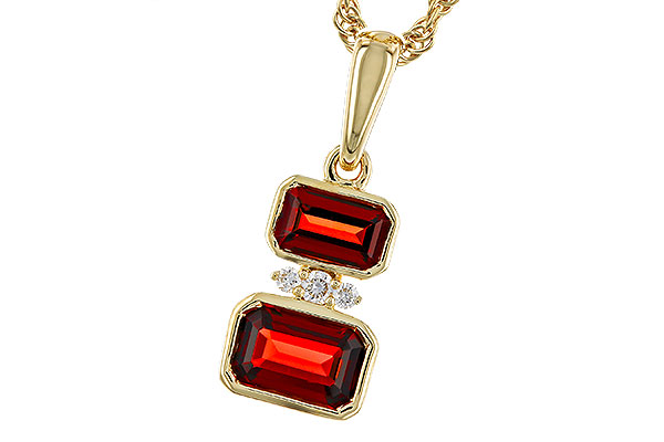 F283-74972: NECK .98 TW GARNET 1.01 TGW