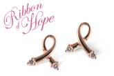 G009-26781: PINK GOLD EARRINGS .07 TW