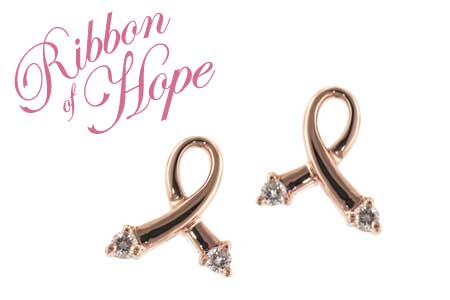 G009-26781: PINK GOLD EARRINGS .07 TW