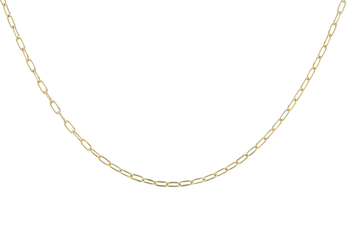 G282-87717: PAPERCLIP SM (22IN, 2.40MM, 14KT, LOBSTER CLASP)