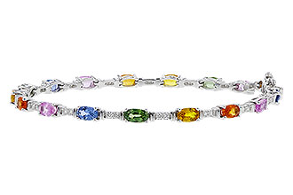 L283-74990: BRACELET 4.76 MULTI-COLOR SAPPH 5.08 TGW (7")